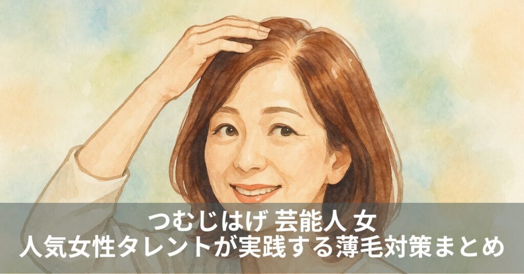 つむじはげ 芸能人 女｜人気女性タレントが実践する薄毛対策まとめ